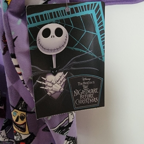 Ladiea 2 Piece Nightmarw Before Christmad Purple Pajama Set - Picture 7 of 7